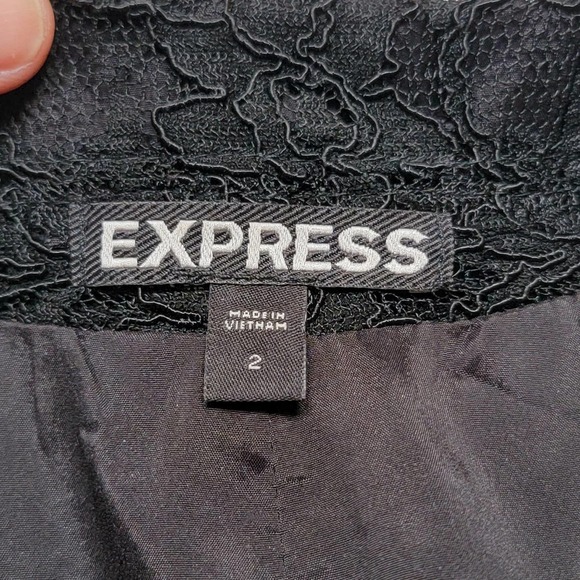 Express Black Lace Blazer Jacket - Picture 2 of 6